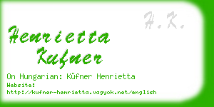 henrietta kufner business card